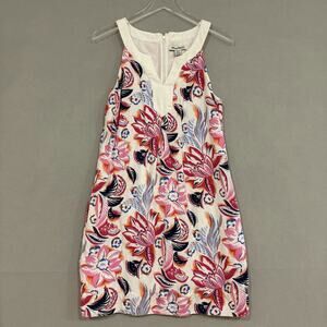 Tommy Bahama Dress Medium Multicolor Hibiscus Sleeveless W Pockets